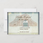 Cartes RSVP de Mariage Rustique (Devant)