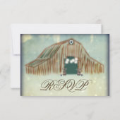 Cartes RSVP de Mariage Rustique (Dos)