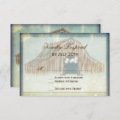 Cartes RSVP de Mariage Rustique (Devant / Derrière)