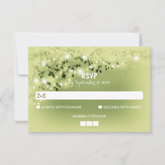 Cartes RSVP de mariage rustique (Devant)