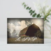 Cartes RSVP de Mariage Rustique (Debout devant)