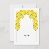 Cartes RSVP de mariage Rustique aux Roses Jaunes (Dos)