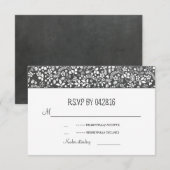 Cartes RSVP de Mariage Rustique Floral (Devant / Derrière)