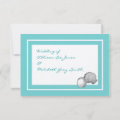 Cartes RSVP de mariage Sea Shell (Dos)