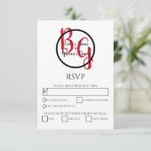 Cartes RSVP de mariage simples et personnalisées (Debout devant)