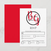 Cartes RSVP de mariage simples et personnalisées (Devant / Derrière)