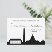 Cartes RSVP de mariage Skyline DC (Debout devant)