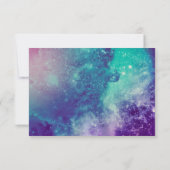 Cartes RSVP de mariage Smokey Galaxy (Dos)