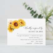 Cartes rsvp de mariage | Tournesol Automne automne (Debout devant)