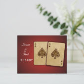 Cartes rsvp de mariage Vegas (Debout devant)