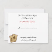 Cartes rsvp de mariage Vegas (Dos)