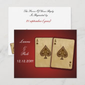 Cartes rsvp de mariage Vegas (Devant / Derrière)