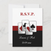 Cartes rsvp de mariage Vegas (Devant)