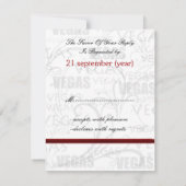Cartes rsvp de mariage Vegas (Dos)