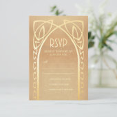 Cartes RSVP de mariage | Vintage Nouveau (Debout devant)