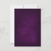 Cartes RSVP de mariage violet rustique (Dos)