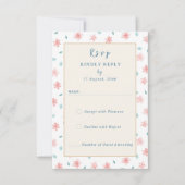 Cartes RSVP de petite faire-part de mariage rose (Devant)