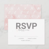 Cartes RSVP de réponse à thème de la Saint-Valenti (Devant / Derrière)