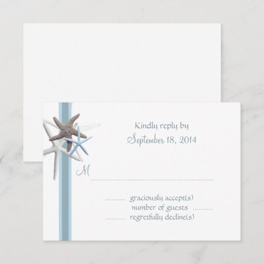 Cartes RSVP de taille A1 (Devant / Derrière)