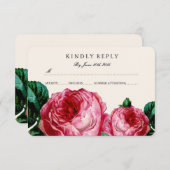 CARTES RSVP DÉCOUPAGE FLORALE vintages (Devant / Derrière)