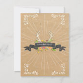 Cartes RSVP Deer Antler Fleur sauvage Starburst Ru (Dos)