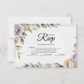 Cartes RSVP Design Rose violet moderne (Devant)