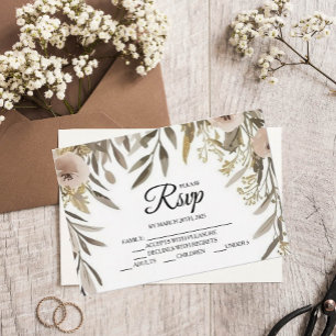Cartes RSVP Designer Watercolor Flowers