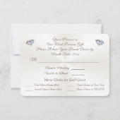 Cartes RSVP Diamond personnalisables avec choix de (Dos)