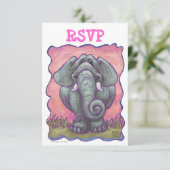 Cartes RSVP du Centre de la fête des éléphants (Debout devant)