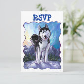 Cartes RSVP du centre Husky Party (Debout devant)