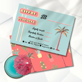 Cartes rsvp du panneau Mariage Mod Palm Springs