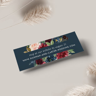 Cartes RSVP du site Web Mariage en fleurs radieuse
