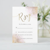 Cartes RSVP éclaboussures d'aquarelle (Debout devant)