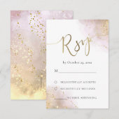 Cartes RSVP éclaboussures d'aquarelle (Devant / Derrière)