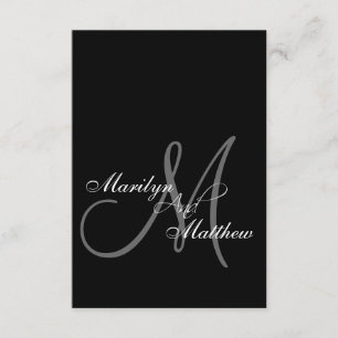 Cartes RSVP Elegant Bride Groom Monogram