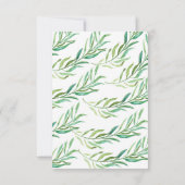 Cartes RSVP Elegant Eucalyptus floral aquarelle (Dos)