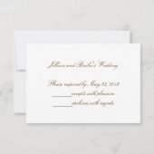 Cartes RSVP Elegant Gold Letting (Dos)