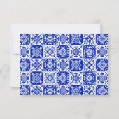 Cartes RSVP en carreaux espagnols sur le thème mex (Dos)