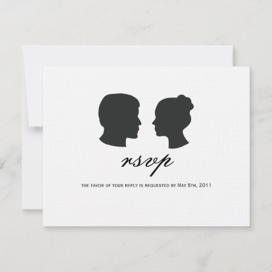 Cartes RSVP en deux silhouettes (Devant)