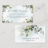 Cartes RSVP en ligne du Mariage Dusty Blue Greener (Devant / Derrière)