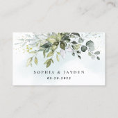 Cartes RSVP en ligne du Mariage Dusty Blue Greener (Dos)