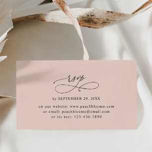 Cartes RSVP en ligne simples Mariage Rose Dusty