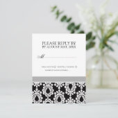 Cartes RSVP en noir et blanc (Debout devant)