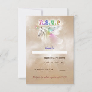 Cartes RSVP enchantées par le Parti Unicorne