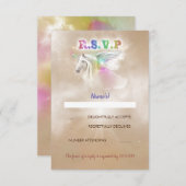 Cartes RSVP enchantées par le Parti Unicorne (Devant / Derrière)