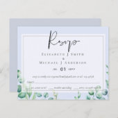 Cartes RSVP Eucalyptus Eucalyptus couleur Vrai (Devant / Derrière)