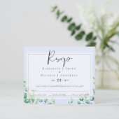 Cartes RSVP Eucalyptus Eucalyptus couleur Vrai (Debout devant)
