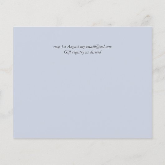 Cartes RSVP Eucalyptus Eucalyptus couleur Vrai (Dos)