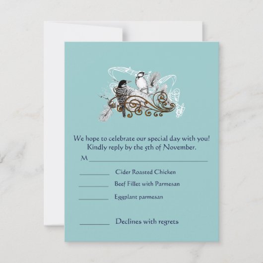 Cartes RSVP - Exigent des invitations de format 5  (Devant)