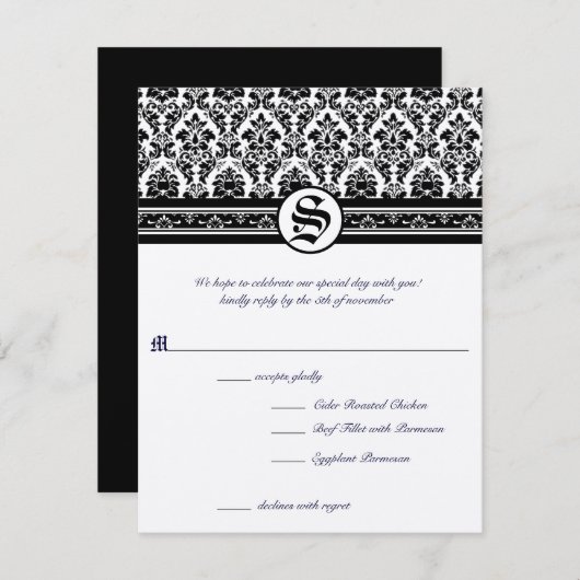 Cartes RSVP-Exigez les Inivitations de 5 x 7 (Devant / Derrière)